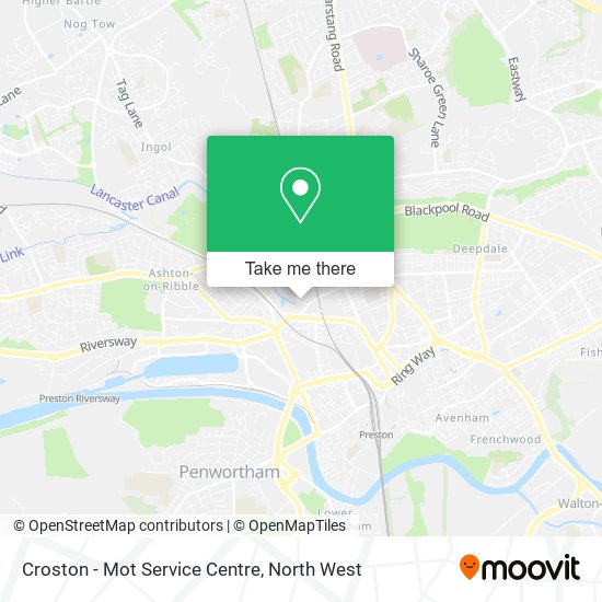 Croston - Mot Service Centre map