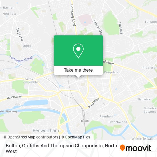 Bolton, Griffiths And Thompson Chiropodists map