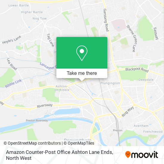 Amazon Counter-Post Office Ashton Lane Ends map