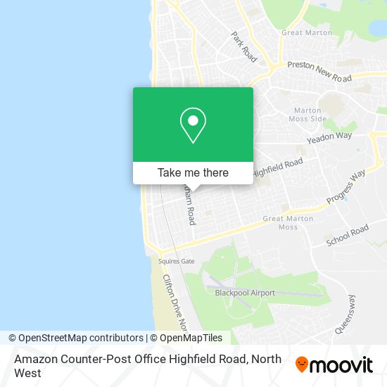 Amazon Counter-Post Office Highfield Road map