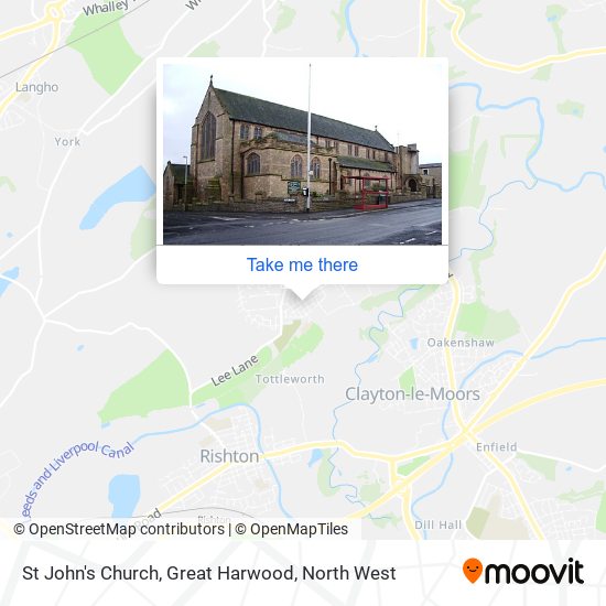 St John's Church, Great Harwood map