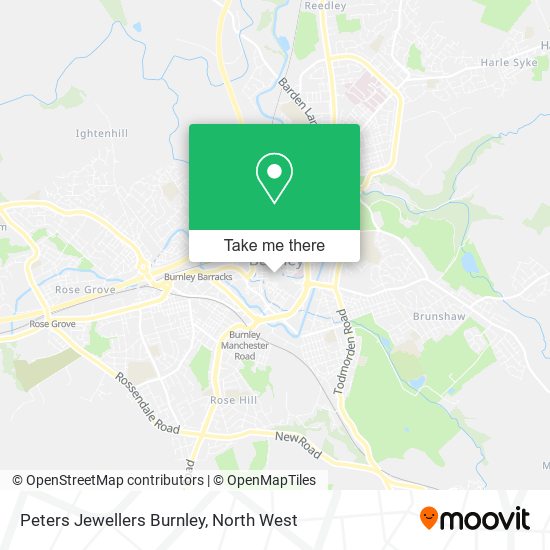 Peters Jewellers Burnley map