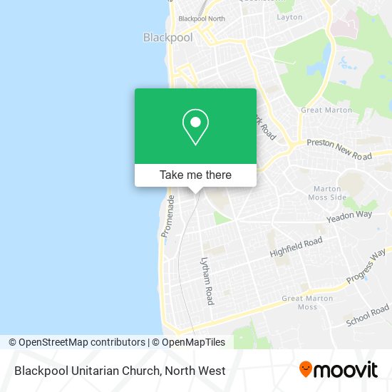 Blackpool Unitarian Church map
