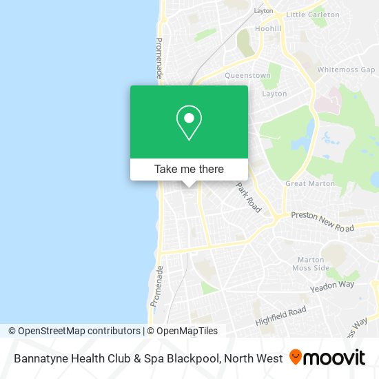 Bannatyne Health Club & Spa Blackpool map