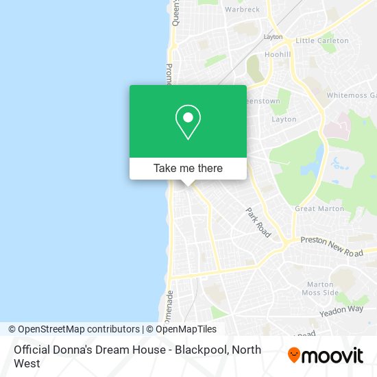 Official Donna's Dream House - Blackpool map