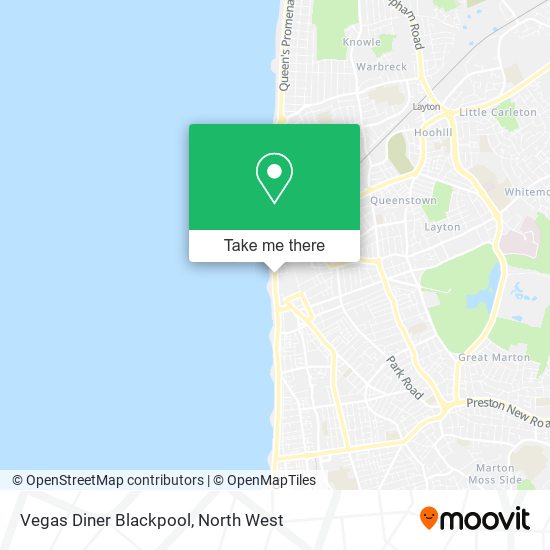 Vegas Diner Blackpool map