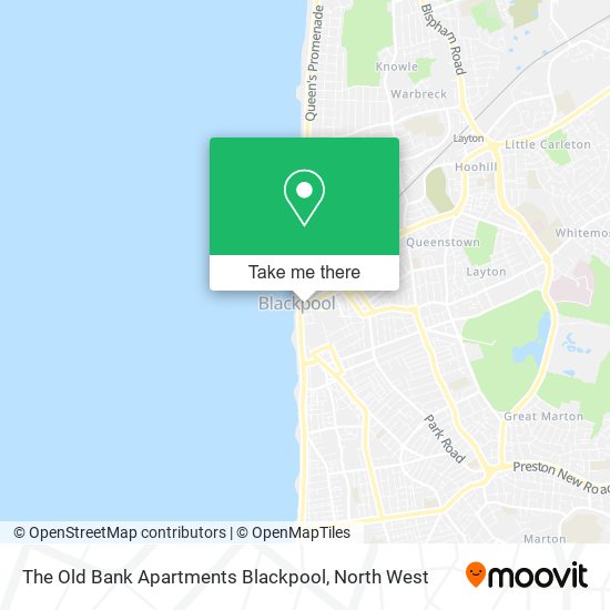 The Old Bank Apartments Blackpool map