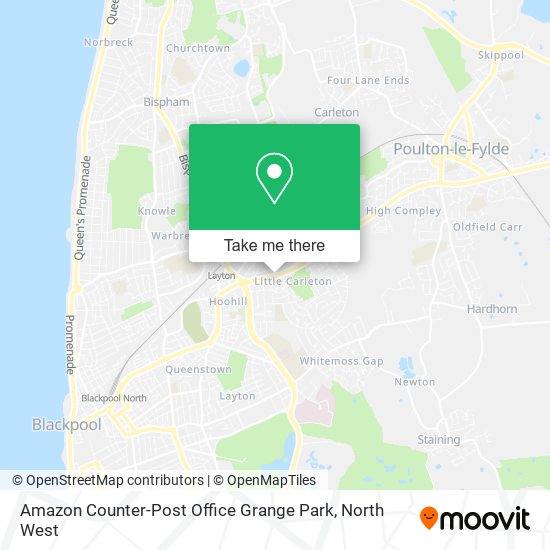 Amazon Counter-Post Office Grange Park map