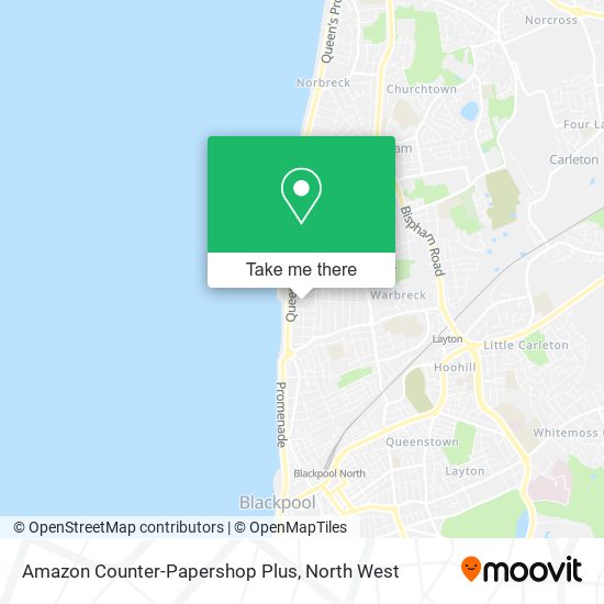 Amazon Counter-Papershop Plus map