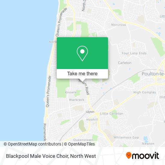 Blackpool Male Voice Choir map