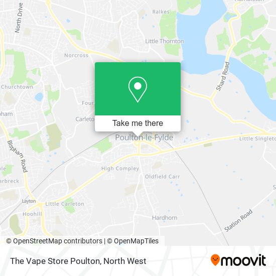 The Vape Store Poulton map