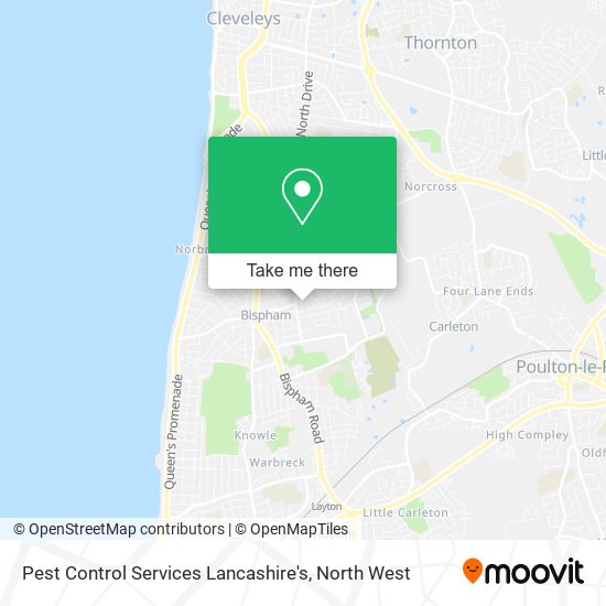 Pest Control Services Lancashire's map
