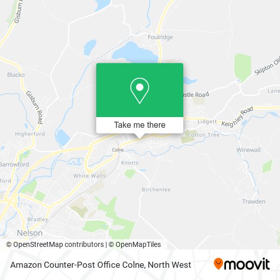 Amazon Counter-Post Office Colne map