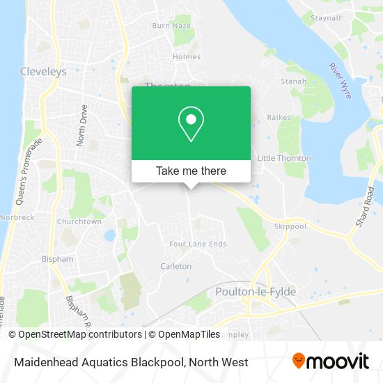 Maidenhead Aquatics Blackpool map