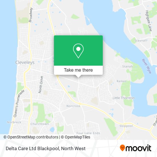 Delta Care Ltd Blackpool map