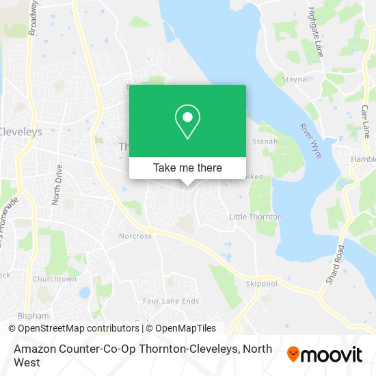 Amazon Counter-Co-Op Thornton-Cleveleys map