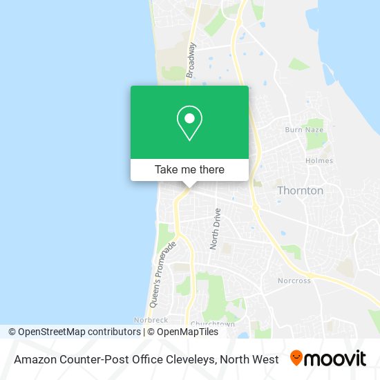 Amazon Counter-Post Office Cleveleys map