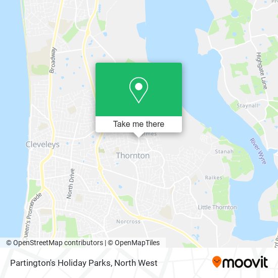 Partington's Holiday Parks map