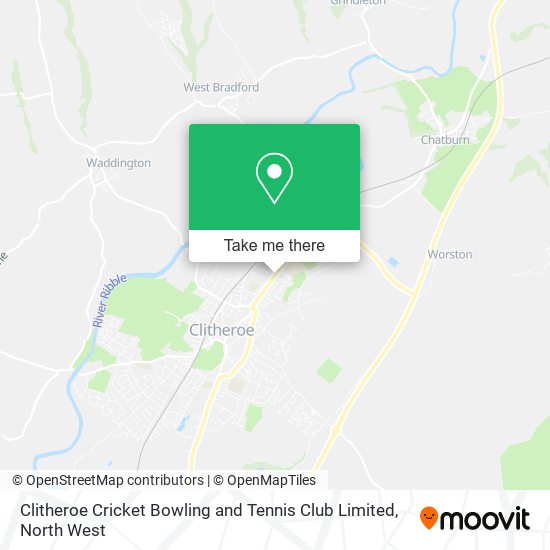 Clitheroe Cricket Bowling and Tennis Club Limited map