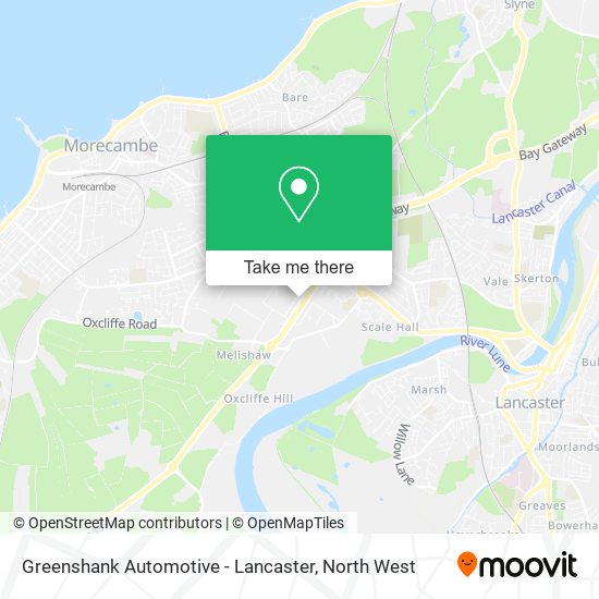 Greenshank Automotive - Lancaster map