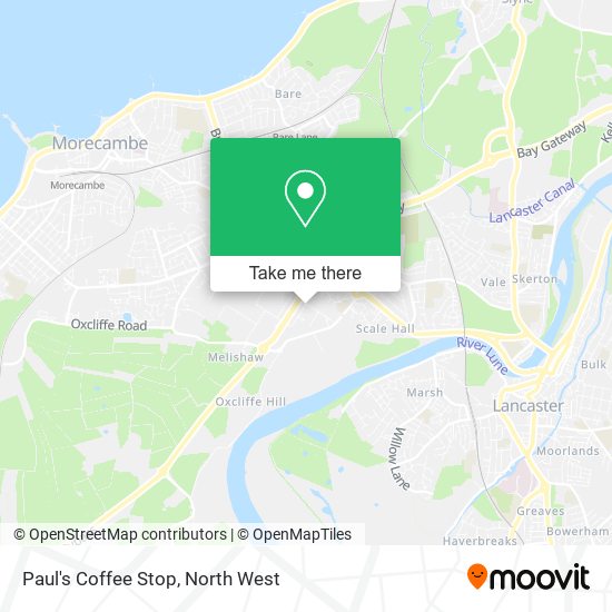 Paul's Coffee Stop map