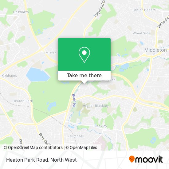 Heaton Park Road map