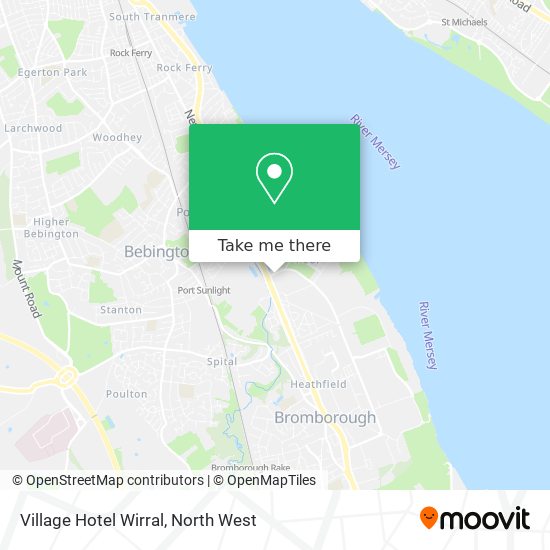 Village Hotel Wirral map