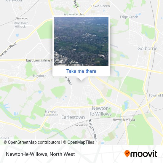 Newton-le-Willows map