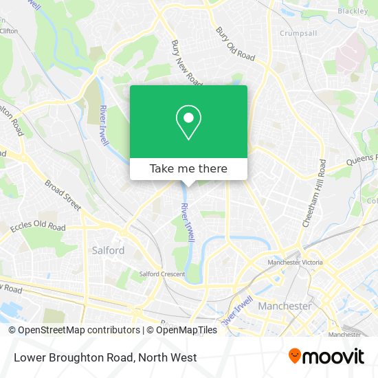 Lower Broughton Road map