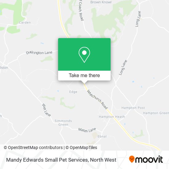 Mandy Edwards Small Pet Services map