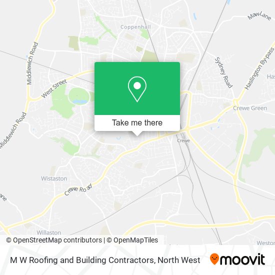 M W Roofing and Building Contractors map