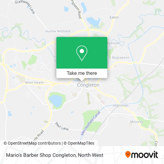 Mario's Barber Shop Congleton map