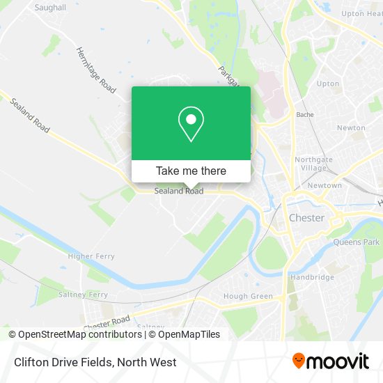 Clifton Drive Fields map