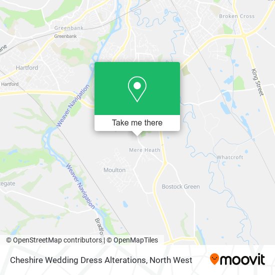 Cheshire Wedding Dress Alterations map