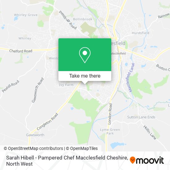 Sarah Hibell - Pampered Chef Macclesfield Cheshire map