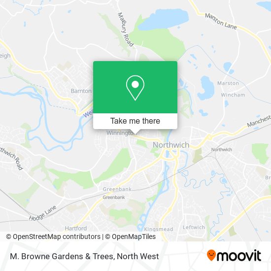 M. Browne Gardens & Trees map