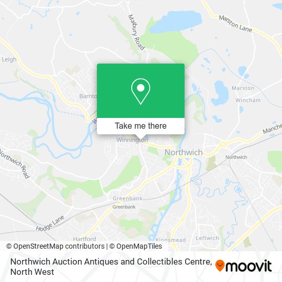 Northwich Auction Antiques and Collectibles Centre map