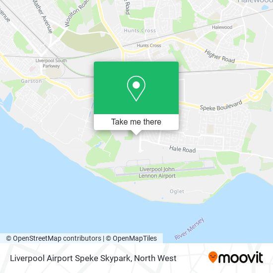 Liverpool Airport Speke Skypark map