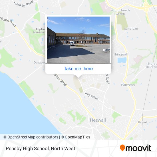 Pensby High School map