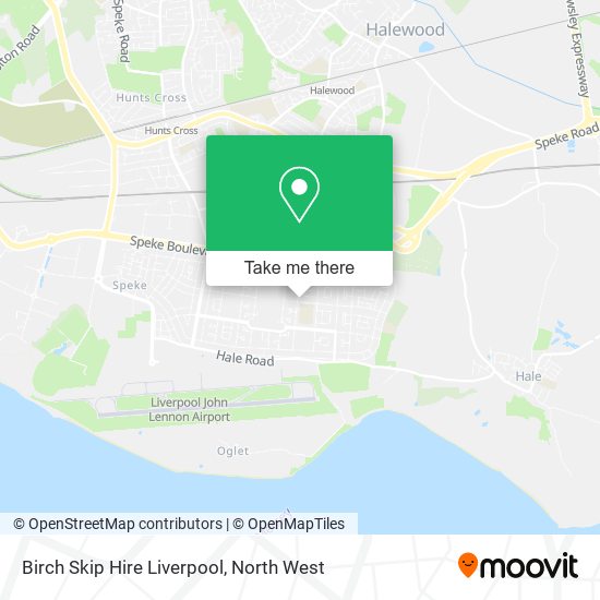Birch Skip Hire Liverpool map