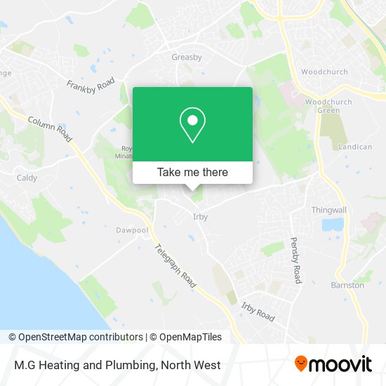 M.G Heating and Plumbing map