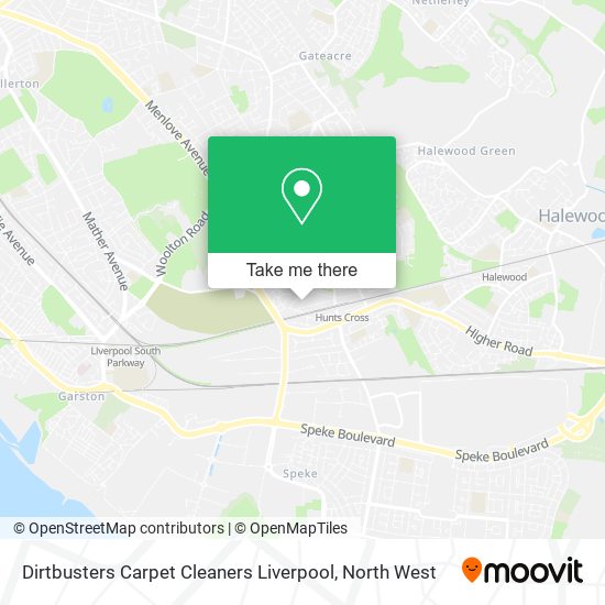 Dirtbusters Carpet Cleaners Liverpool map