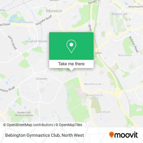 Bebington Gymnastics Club map