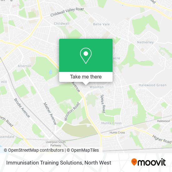 Immunisation Training Solutions map