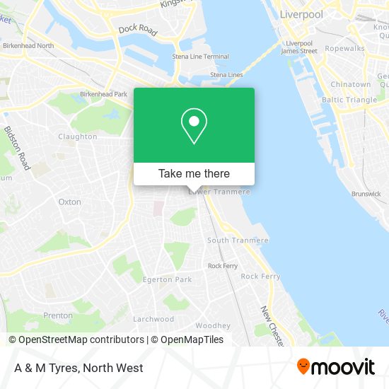 A & M Tyres map