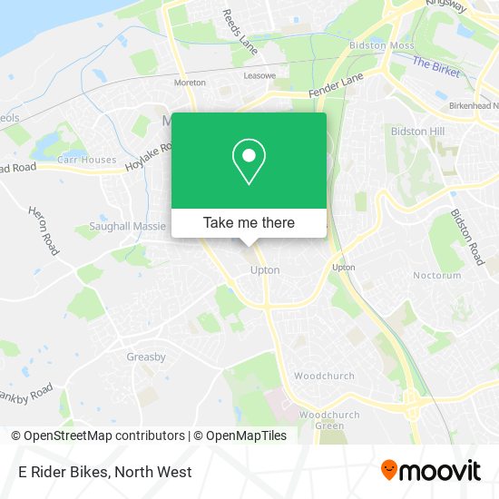E Rider Bikes map