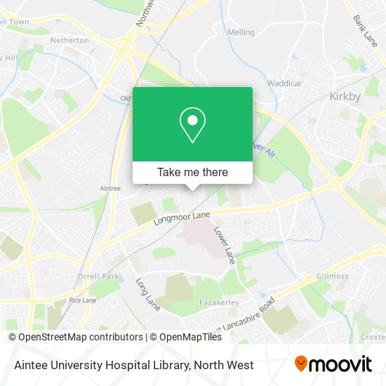 Aintee University Hospital Library map