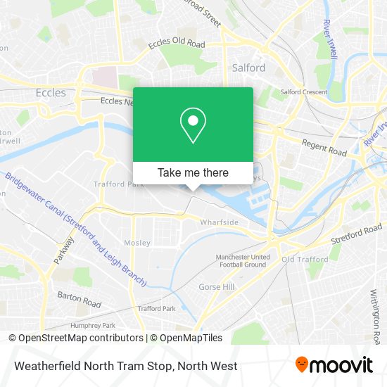 Weatherfield North Tram Stop map