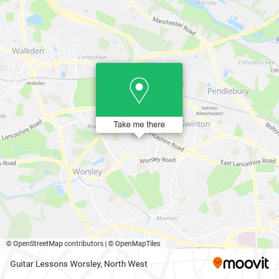 Guitar Lessons Worsley map