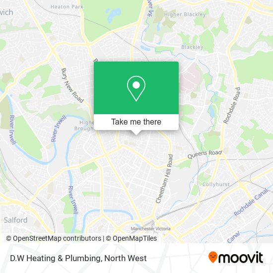D.W Heating & Plumbing map